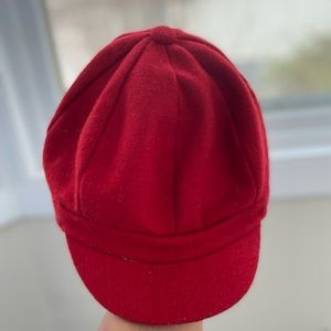 Angela & William Red Breton hat